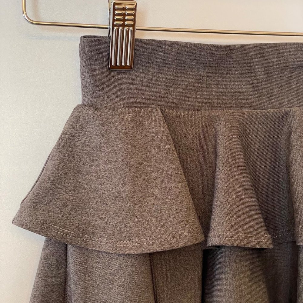 Champion Youth Girls 4 Skort Skirt with Shorts Gray Athleticwear Tiered Ruffles - Picture 3 of 10